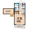 コーポ桜井 Ａ 1Kの間取り