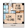グランド左右木 2LDKの間取り