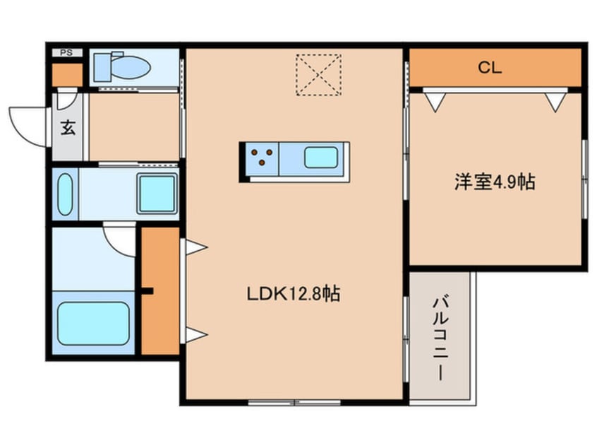 間取図 ＬＩＢＲＥ ＣＯＵＲＴ清水