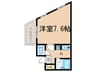 ララハート 1Kの間取り