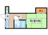 前田荘 1Kの間取り