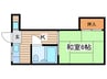 前田荘 1Kの間取り