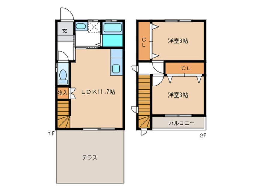 間取図 エイト宮西Ｂ