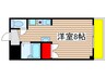 ホーメストつるまい 1Rの間取り