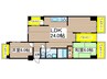 三旺マンション鶴舞(403) 2LDKの間取り