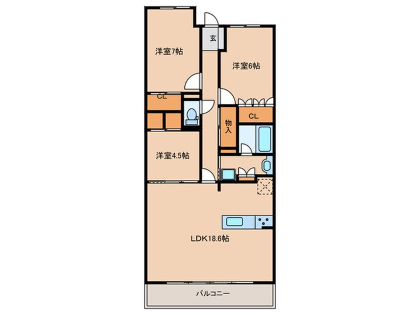 間取図 グランフォーリア安城（811）