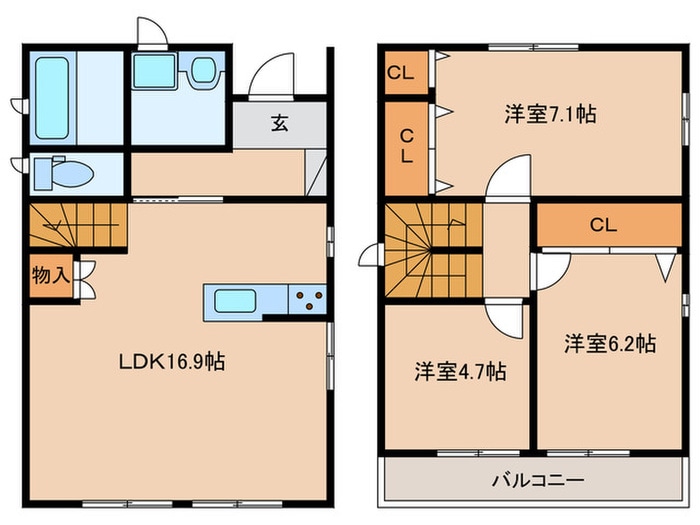 間取り図 アリビア城町A