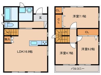 間取図 アリビア城町A