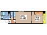 レジデンスダイヤ 1LDKの間取り