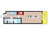 ルシエル吹上 1Kの間取り