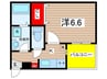 ルシエル吹上 1Kの間取り