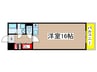 アメニティタツミ 1Rの間取り
