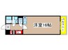 アメニティタツミ 1Rの間取り