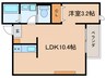Patina中村本町 1LDKの間取り