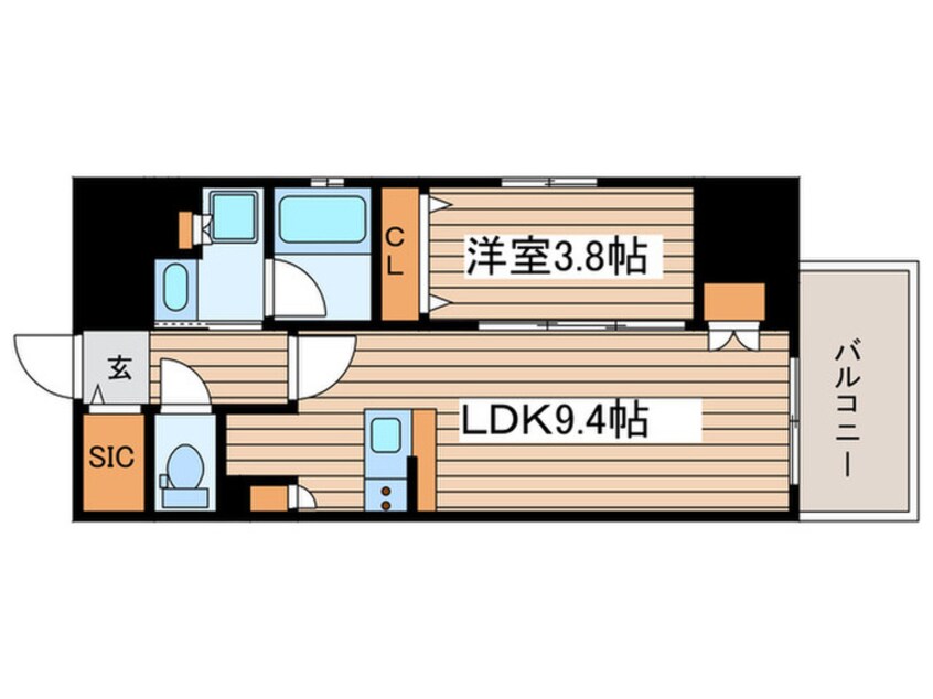 間取図 ﾌﾟﾚｻﾝｽﾛｼﾞｪ丸の内PRIMECASA