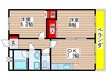 メゾンストーク 2DKの間取り