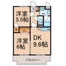 フィオーレ 2DKの間取り