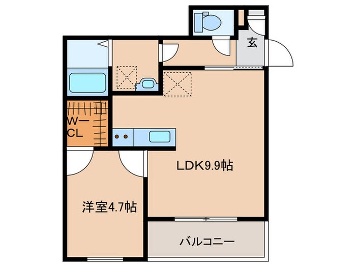 間取り図 仮）ジーメゾン草刈フォーベル