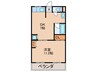 啓周ビル 1DKの間取り