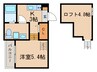 ロッカフォルテ 1Kの間取り