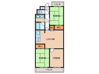 間取図 ﾗｲｵﾝｽﾞﾏﾝｼｮﾝ東山第2(311)