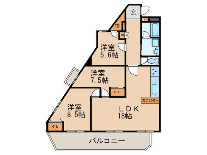 間取図 希望ヶ丘ハイツＢ棟(201)