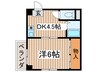 コーポラスＨＡＫＵＢＩ 1DKの間取り