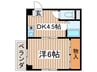 コーポラスＨＡＫＵＢＩ 1DKの間取り