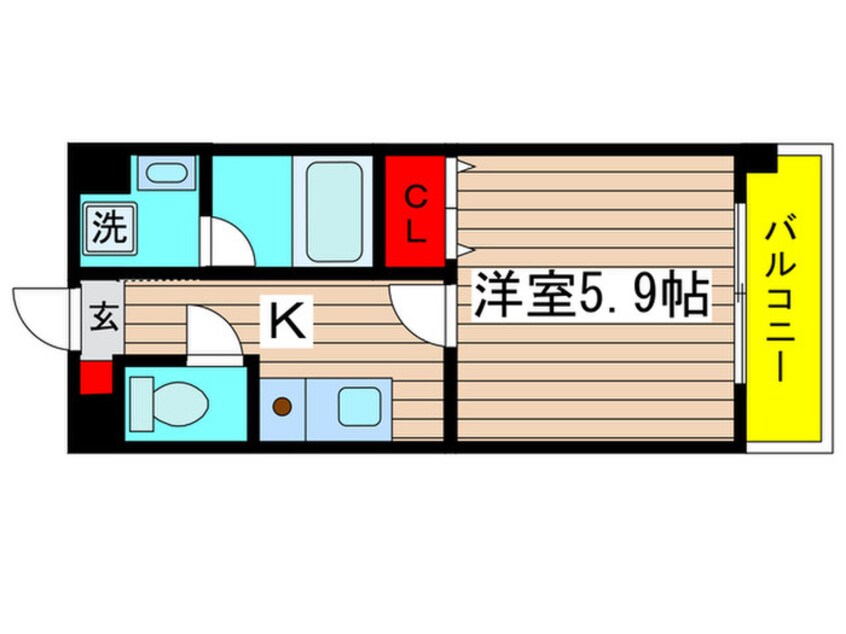 間取図 コンドミニオ内田橋