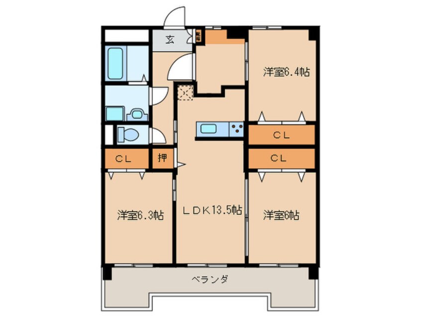 間取図 ファミ－ユ月見坂