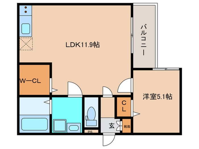 間取り図 仮)fika庄内緑地公園