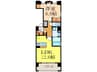 Ｃａｎａｌ　Ｂｒｉｄｇｅ 1LDKの間取り