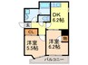 レジデンシア東別院 2DKの間取り