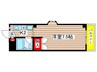 サンサ－ラ宝山 1Kの間取り