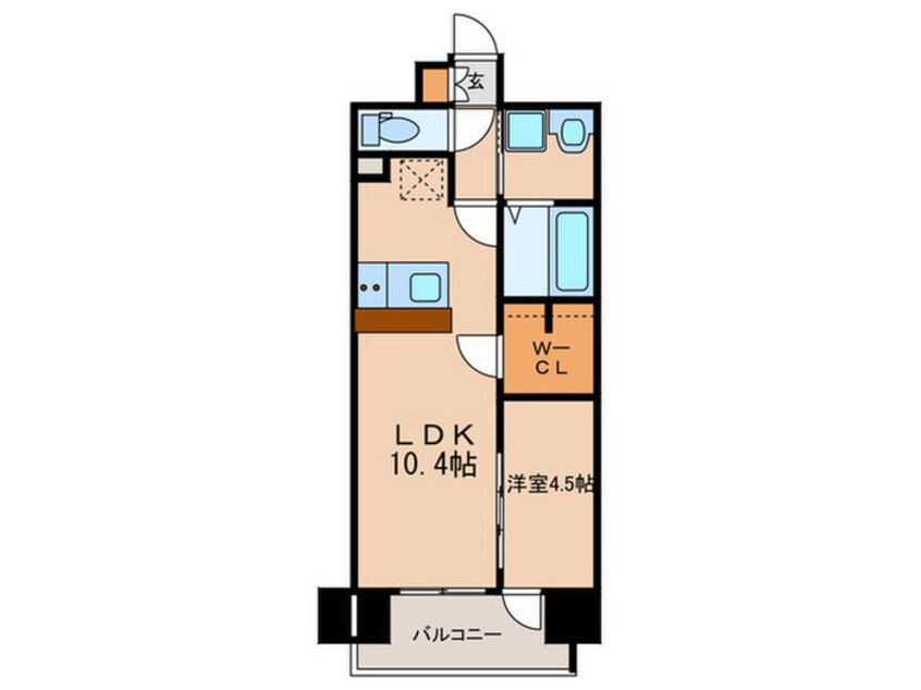 間取図 ﾌﾟﾚｻﾝｽ久屋大通ｾﾝﾄﾗﾙﾊﾟｰｸ(205)