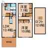 ファミーユ高島 2LDKの間取り