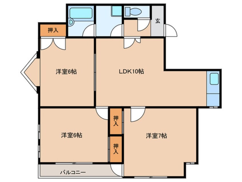 間取図 イーストガーデン杉の木館