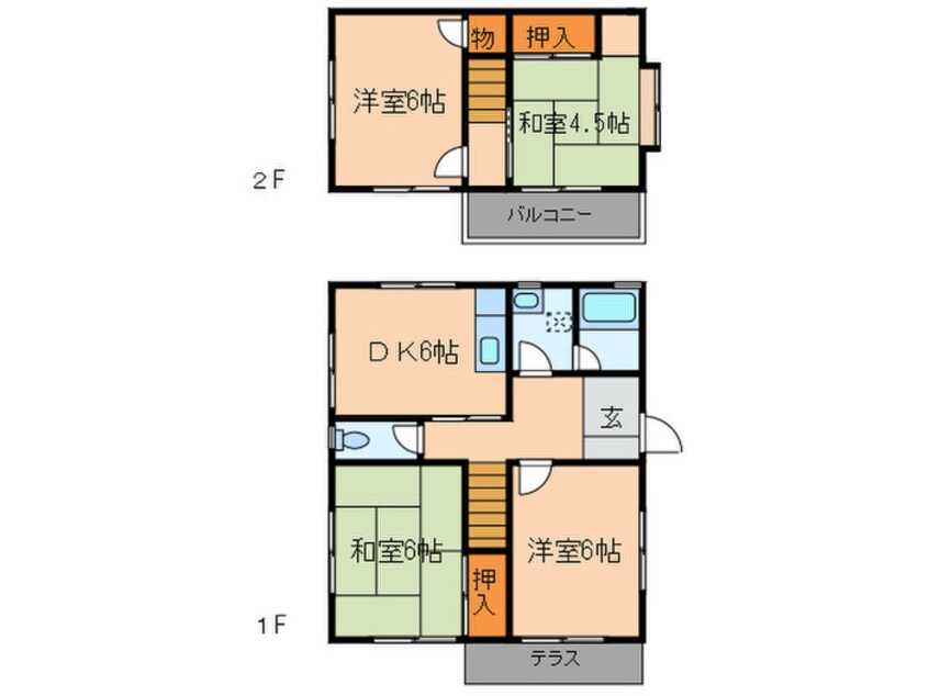 間取図 鹿山戸建（西脇邸）貸家