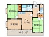 シティハイツハピネス 3DKの間取り