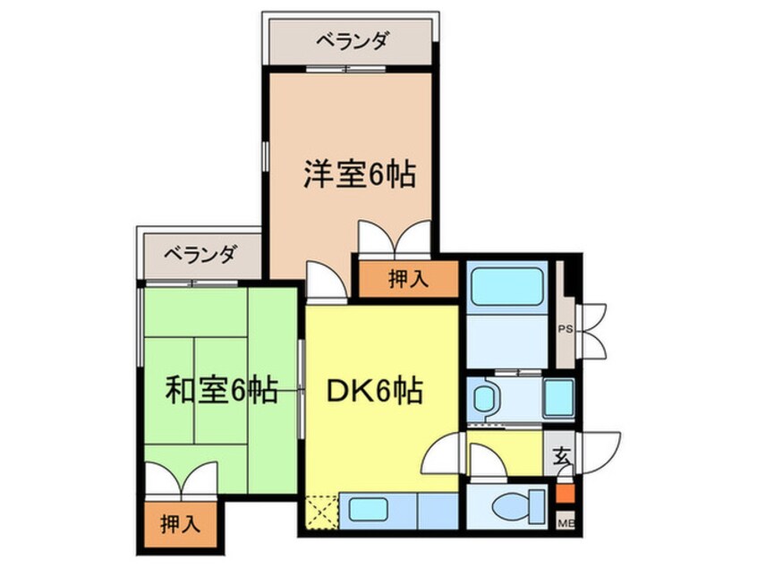 間取図 グレ－スホリベ５