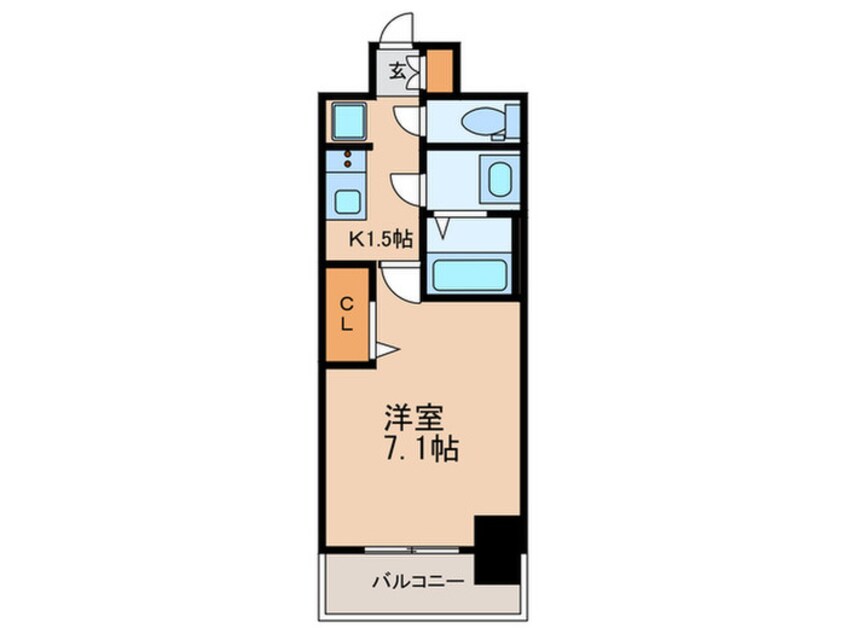 間取図 プレサンス桜通ベルノ(1205)