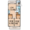 ホワイトホーク 2LDKの間取り