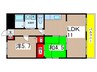 ドゥ－ブル檀渓 2LDKの間取り