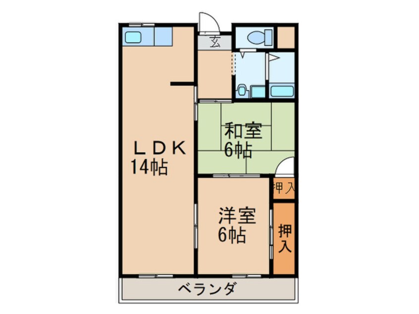 間取図 サンハイツ西尾