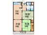 サンハイツ西尾 3DKの間取り