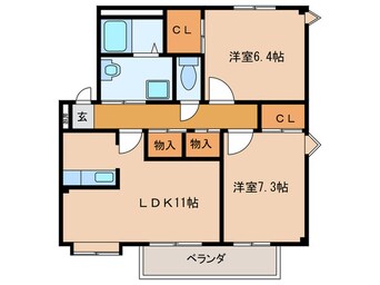 間取図 グリーンハウス万場山