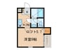 ヴェルシェン 1Kの間取り
