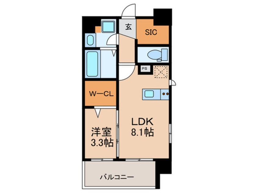 間取図 デュオフラッツ栄