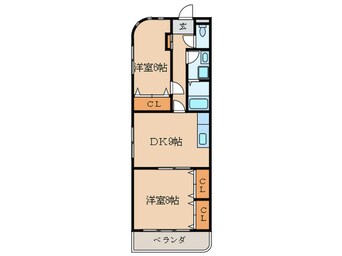 間取図 カ－サ大牧