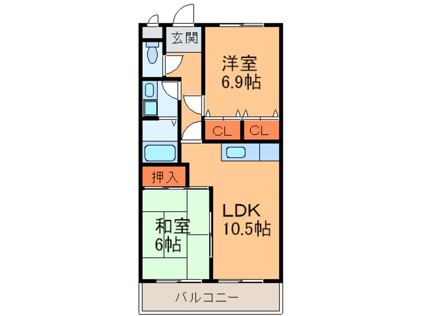 間取図 カ－サ大牧